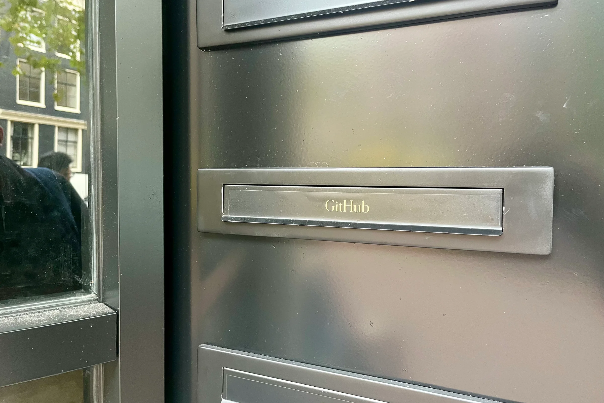 The letterbox of GitHub’s office in Amsterdam